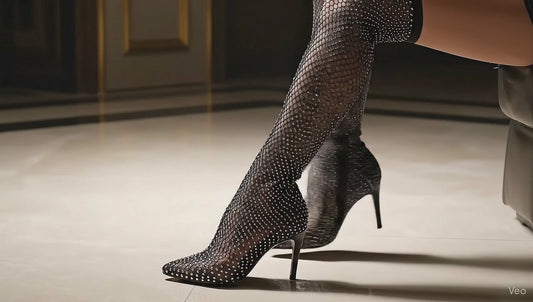 Stivali Rete di Cristalli – Effetto Scintillante